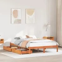 Letto senza Materasso Marrone Cera 120x200 cm in Legno di Pino 3301453