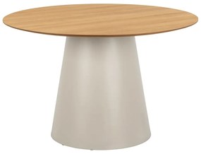 Tavolo da pranzo rotondo con piano effetto rovere ø 120 cm Soli - Actona