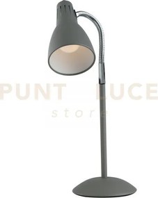 Lumetto logiko grigio 1 luce attacco e14 13x8,5x42,5cm orientabile