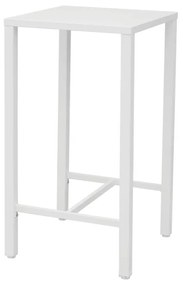 Tavolino da esterno struttura e superficie in Acciaio  bianco per 2 persone 60x60cm