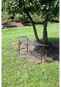 Panchina da giardino in metallo nero e marrone Fuego - Garden Pleasure