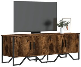 Mobile Porta Tv Rovere Fumo 122x34x41 Cm İn Legno Multistrato /