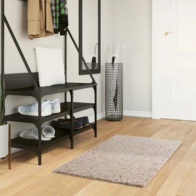 Tappeto Shaggy Pamplona A Pelo Lungo Moderno Beige 60x110 Cm /