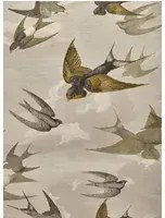 John Derian Carta da parati Chimney Swallows - Sepia