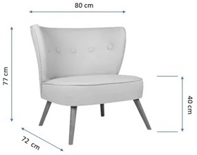 Poltroncina per bambini JENI, grigia