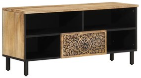 Mobile porta tv 100x33x46 cm in legno massello di mango