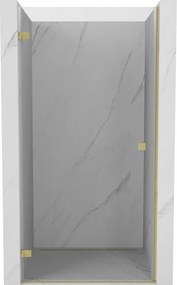 Mexen Lunar-B porta doccia a battente sinistra 85 cm, trasparente, oro spazzolato - 832-085-000-55-00-L