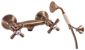 RAV Slezák MK180.5/2SM - Set doccia con miscelatore MORAVA RETRO in ottone antico