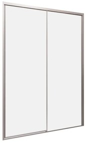 Porta doccia L 131 x H 200cm, Sp. 8 mm in vetro profilo argento