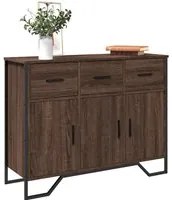 Credenza Rovere Marrone 97x32,5x74,5 cm in Legno Multistrato 848563