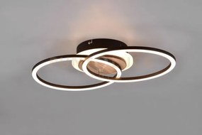 Plafoniera  giro led doppio cerchio metallo nero r62783635