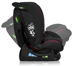 Lionelo - Seggiolino auto AART i-Dimensioni 40-150 cm nero/rosso