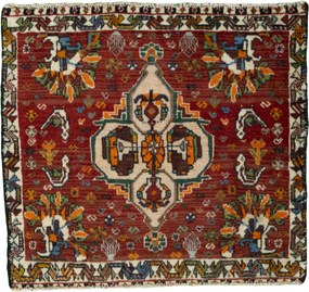 Shiraz Tappeto persiano 60 x 50 Rosso (Iran) Annodato A Mano