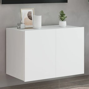 Mobile tv a parete con luci led bianco 60x35x41 cm