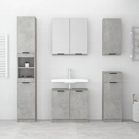 Mobile bagno grigio cemento 64,5x33,5x59cm in legno multistrato