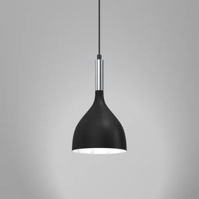 Lampadario a sospensione con filo NOAK 1xE27/15W/230V nero/cromo