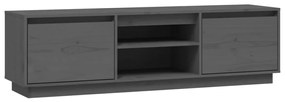 Mobile porta tv grigio 140x35x40 cm in legno massello di pino