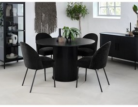 Sedia da pranzo nera Creston - Unique Furniture