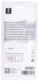 Aigostar - Interruttore di casa con presa 1x16A/250V