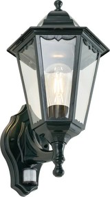 Lanterna da parete per esterno verde scuro con sensore di movimento IP44 - New Orleans up