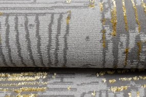Tappeto moderno grigio con motivo oro Larghezza: 120 cm | Lunghezza: 170 cm