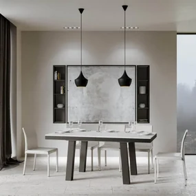 Tavolo BRIDGE EVOLUTION 90X180 allungabile a 284 cm Bianco Frassino