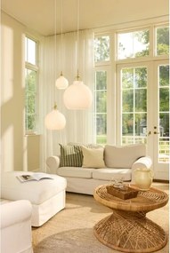 Halo Design 747924 - Lampada a sospensione su cavo TOSCANA 1xG9/28W/230V Ø 18 cm crema/ottone