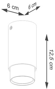 Sollux SL.1410 - Faretto NERO 1xGU10/10W/230V 12,5 cm nero/oro
