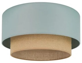 Duolla - Plafoniera BOHO 1xE27/15W/230V diametro 45 cm verde/marrone