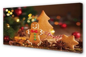 Quadro su tela Baubles Gingerbread 100x50 cm