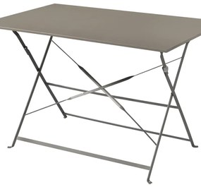Tavolino da esterno Bistro struttura e superficie in Acciaio  tortora 110x70cm