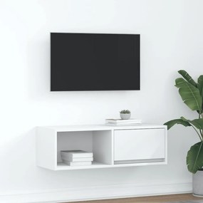 Mobile Porta Tv Bianco 80x31x25,5 Cm İn Legno Multistrato /