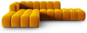 Divano angolare giallo ad angolo sinistro Lupine - Micadoni Home