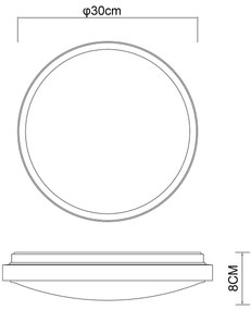 Globo 41766-12 - Plafoniera LED SAMMI LED/12W/230V 3000/4500/6000K