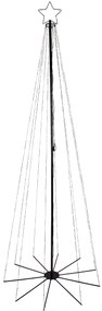 Lampada da terra natalizia nera 240 cm con LED IP44 e telecomando - Nagi