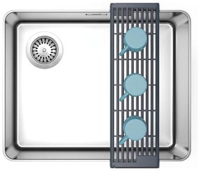 Scolapiatti a griglia per lavello regolabile grigio in plastica 43x13 cm Platform – Joseph Joseph