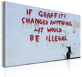 Quadro If Graffiti Changed Anything by Banksy  Colore Nero, Dimensioni e Misure 60x40