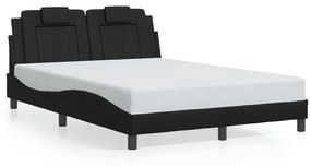 Giroletto Con Luci Led Nero 140x200 Cm İn Similpelle /