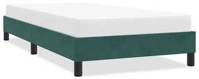Giroletto Senza Materasso Verde Scuro 90x220 Cm İn Velluto /