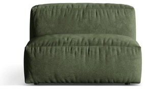 Parte divano componibile verde (solo con parte centrale) con rivestimento in velluto Martina – Micadoni