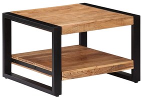 Tavolino Da Salotto 60x60x40 Cm İn Legno Massello Di Acacia /