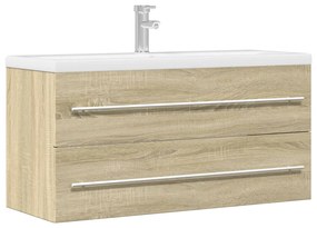 Mobile Lavabo Rovere Sonoma 100x38,5x48 Cm İn Legno Multistrato /