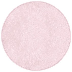 Tappeto rotondo lavabile rosa chiaro adatto per aspirapolvere robot ø 100 cm Comfort - Mila Home