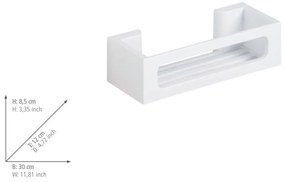 Mensola da bagno senza foratura bianco opaco in plastica con aggancio Turbo-loc Bralia – Wenko