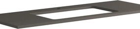 Top per semincasso lavabo Niwa18058 L 120 x H 1.8 x P 46 cm laccato opaco grigio carbone truciolare