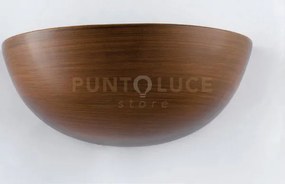 Applique a parete moritz legno noce 1 luce attacco e27 25x12,5x12,5cm