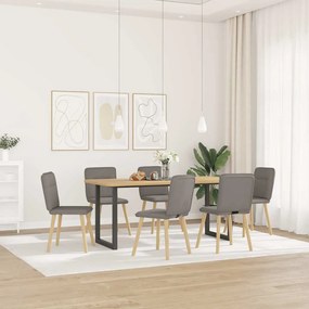 Sedie Da Pranzo 6 Pz Grigio Talpa İn Tessuto /