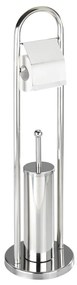 WENKO 16993100 - Set per WC VASTO 22x81 cm in acciaio inox/argento
