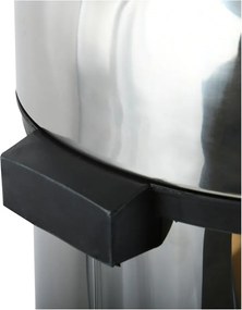 Cestino per la spazzatura color argento lucido in acciaio touch 30 l – MSV