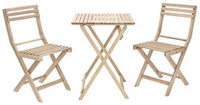 Set tavolo e sedie Solis NATERIAL in acacia bianco per 2 persone